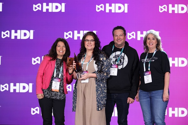 Infinite Campus team winning an HDI Global Service and Support Award